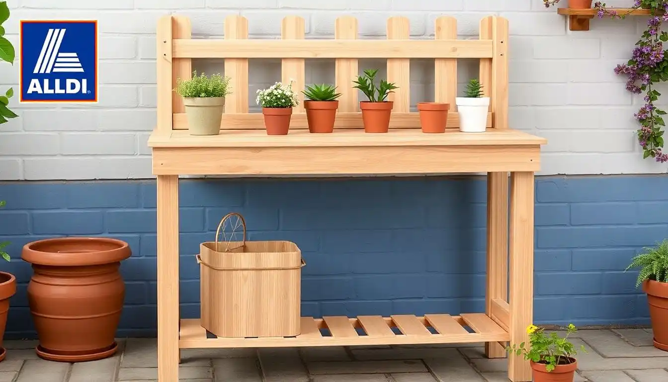 Aldis Belavi Wooden Potting Bench Is a 40